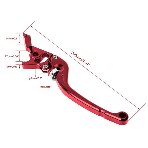 Adjustable CNC Aluminum Brake Lever For Motorcycles Scooters And Electric Bikes Twenty Two Millimeter Clamp Seven Eighths Inch