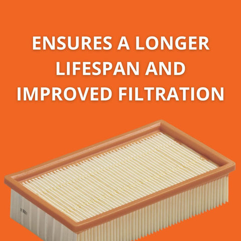 OEM Flat Pleated Dust Extractor Filter For Dry Dust Nano Coated Cellulose Replacement Compatible With Turbo I And Turbo II