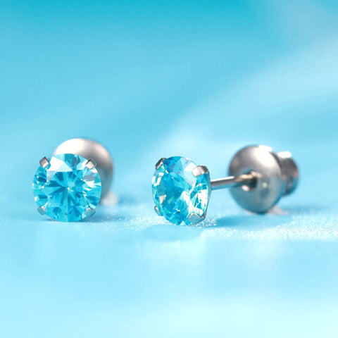 Skip The Itch With These Implant Grade G23 Titanium Screw Back Earrings Featuring Hypoallergenic Design and F136 Certified for Totally Sensitive Tolerant Ears.