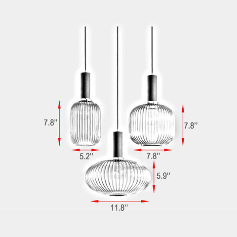 Go To Industrial Pendant Light With Dreamy Striped Glass Shade And Black Canopy For Kitchen Island Farmhouse Style