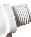 Close-up of white 10 Pack Half Inch PVC Male To Female 90 Degree Elbow Fittings MIPT To FIPT for irrigation projects