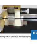 Durable Manual Metal Stamping Machine For Aluminum Brass Plates close-up of 2mm high-hardness spring positioning fixture.