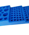 Trapezoidal Test Tube Rack and Vial Organizer for 0.2ml to 50ml Tubes, Autoclavable PP lab storage stand, seven hole diameters