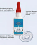 All Purpose Metal Bonding Adhesive Heavy Duty Glue For Metal Wood Glass Ceramic Leather Pottery Mirror Shoe Soles And More Long Lasting Super Strong Hold For Refrigerator Parts Foundry Projects And Household Repairs in a tube, suitable for refrigerator use.