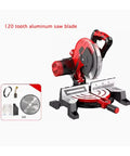 Rock Solid 1800w Circular Miter Saw Kit With 45 Degree Angle Capability For Fast Wood And Aluminum Cutting That Slices Through Tough Tasks And Makes Home Projects Feel Like A Breeze Right Now with 120 tooth saw blade.