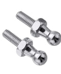 Beefy Ball Stud Bolt Kit, Two Pcs 10mm M6 Pin End Fittings For Gas Struts, Zinc Plated Steel, Heavy Duty Ball Studs, Smooth Threaded Connectors