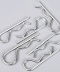 Fresh 150 Pcs R Shaped Cotter Pins Carbone Steel Spring Retaining Fasteners Small Metal Pins, assorted shapes and sizes.