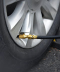 Beefy Brass Air Chuck Set Of 3 For Schrader Valves, Closed Flow Design connected to car tire valve, 1/4 inch FNPT threads