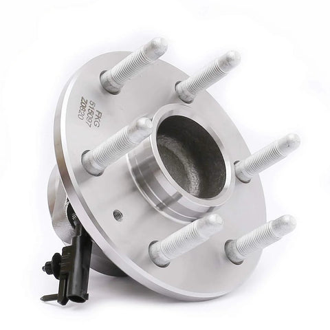 Beefed-Up Front Wheel Bearing Hub Assembly Set for 2007-2013 GM Full Size SUVs and 2WD Trucks, 6-lug design, close-up view