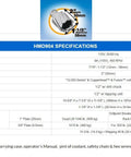 Hougen HMD904S 115V swivel-base coolant magnetic drill specifications sheet with Made in USA label.