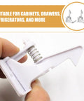 16 Pack Kidproof Cabinet Locks for Cabinets Drawers and Freezers ABS Plastic Safe Locking Straps Easy Install Creative Design