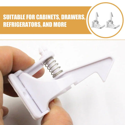 16 Pack Kidproof Cabinet Locks for Cabinets Drawers and Freezers ABS Plastic Safe Locking Straps Easy Install Creative Design
