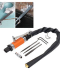 Heavy Duty Air Reciprocating File With Three Tungsten Burrs For Slick Deburring And Fast Precision Cutting At 6300 SPM with attachments.