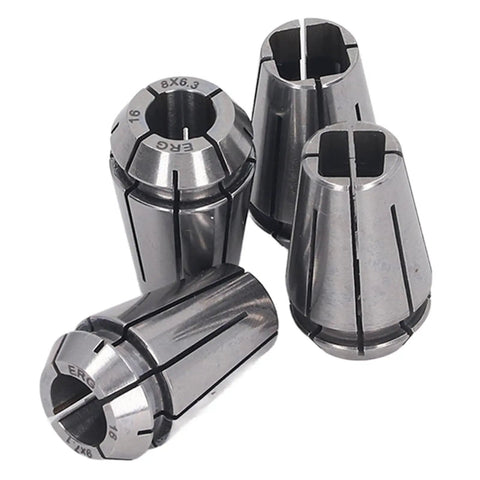 Top Tier 4-Piece Spring Steel Collet Chuck Kit For Boring And Milling Jobs With Insane Accuracy Under 0.0003 Inch Runout showing four spring steel collet chucks.