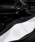 BMW Nappa Leather Steering Wheel Cover Slim Fit With Three Color Stripe Design interior close-up