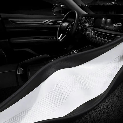 BMW Nappa Leather Steering Wheel Cover Slim Fit With Three Color Stripe Design interior close-up
