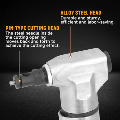 Air Nibbler Pneumatic Metal Cutter 3600 RPM For 0.5-1.2 mm Iron And Aluminum, alloy steel head, pin-type cutting head close-up
