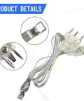 Pro Fencing Body Cords For Foil And Epee With Durable Plastic Stainless Steel Construction, Clear Cable Hand Line Clamp