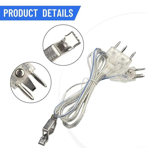 Pro Fencing Body Cords For Foil And Epee With Durable Plastic Stainless Steel Construction, Clear Cable Hand Line Clamp