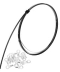 Premium Nichrome Heating Element For Heat Sealing Machines Silver Replacement Strip with connectors and black wire.