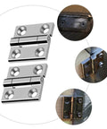 Heavy Duty 304 Stainless Steel Door Hinges Two Pack Industrial Grade Adjustable Cabinet And Door Hinges For Wood Furniture