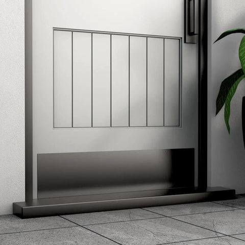 Heavy Duty Aluminum Door Kick Plate 8 Inch By 34 Inch Matte Black Finish Surface Mount Protective Guard For Exterior And Interior Doors Scratch Dent Resistant
