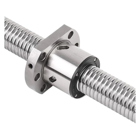 Heavy Duty C5 SFU3205 Ball Screw Nut Assembly With Precision CNC Milled Ends, showing threaded rod and nut detail.