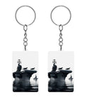 Aircraft Carrier Acrylic Keychain With Lightweight Design And Included Chain And Jump Rings For Keys
