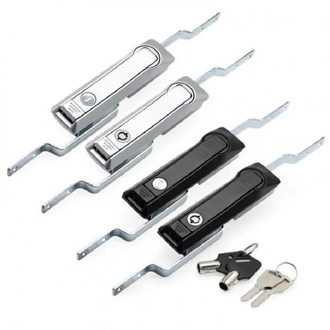 MS828 Beefy Power Distribution Cabinet Lock With Pull Handle for charging pile network doors, silver and black models with keys