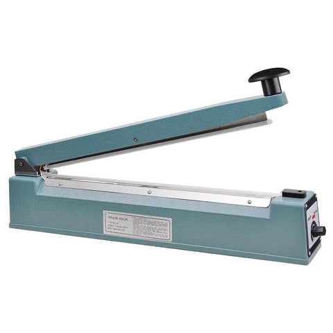 Impulse Sealer Heat Seal Machine For Poly Bags, 16 Inch Sealing Element, Durable Aluminum Housing, Easy Grip Teflon Plate