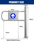 Heavy Duty Automatic Swing Gate With Bulletproof Metal Build And No Drama Crowd Control For Warehouses Retail Stores Libraries Smooth Auto Close Plus Left Opening Setup For Secure Access Solutions, dimensions and size guide.