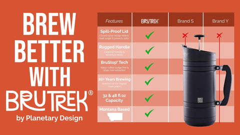 Insulated French Press Keeps Your Daily Joe Hella Hot For Hours With Tough Stainless Steel Build And Secure Twist Lid Crafted For Cabin Weeks And Backyard Chillin 32 Fl Oz Red Rock with features like spill-proof lid and rugged handle.