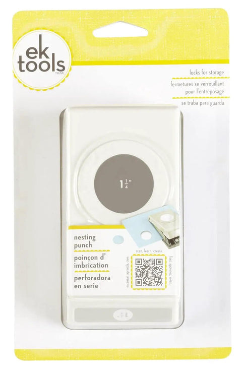 Packaging of 1.25 Inch Circle Punch with Safety Lock for card making, scrapbooking, gift tags, invitations, and DIY decor