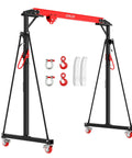 Beefy 1 Ton Gantry Crane With Manual Trolley And Hook Sling, 12 Locking Positions, portable triangle base hoist