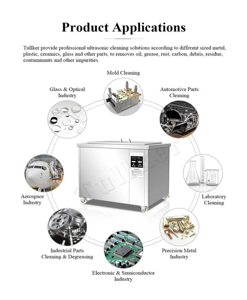 Massive 88 Liter Ultrasonic Parts Cleaner With Digital Timer For Automotive Carbs Injectors Industrial Heavy Duty Deep Clean Bath Tank applications overview.