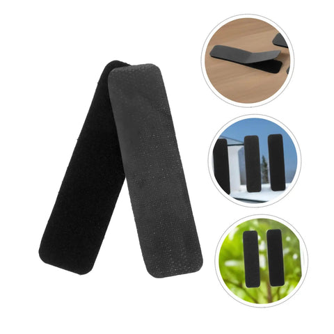 Super Strong Double Sided Hook And Loop Strips 100 Count Black Pet Film Fasteners With Sticky Back close-up for crafts and organization