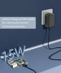 Power Supply 5V 3A Micro USB AC Adapter With A Beefy 6 Feet Cord For Pi 3 Model B B Plus 2 Model B A A Plus Zero And Android Tablets Great For Projects With Stable 5V Power Output And Global 100 240V Input, connected to a Raspberry Pi.