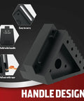 Heavy Duty Rubber Wheel Chocks For Cars, SUVs, Trucks And ATVs, Solid Tire Stop Block With Wide Handle, Oil Resistant Traction Surface