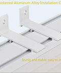 Silent Double Track Baffle Curtain Rail With Slick Slimline Pelmet And Butter Smooth Glide Pulleys Zero Hassle Install Ideal For Heavy Duty Blackout Drapes Total Room Upgrade White 370 Cm installation brackets close-up