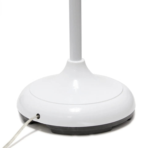 Base of Medusa Five Light Adjustable Gooseneck Floor Lamp with White Base and Pink White Gray Shades Tall 67 Inch Contemporary Multi Head Lighting