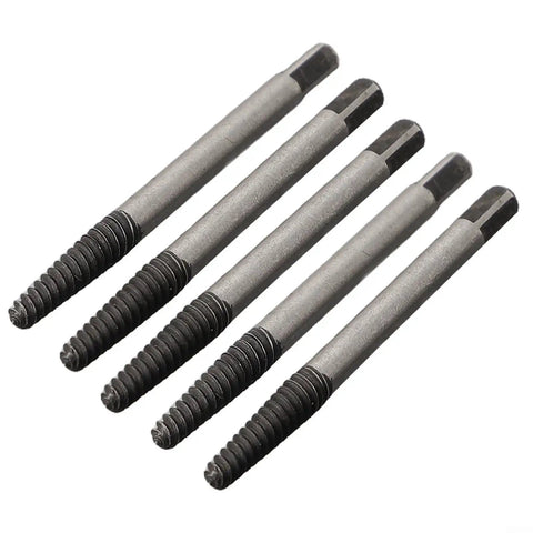 High Carbon Steel Screw Extractor Kit With 5 Piece Right Out Drill Bits For Removing Damaged Broken Bolts Quick Left Hand Thread Removal Tool, five extractors