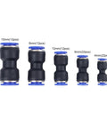 Super Fast 80 Piece Straight Push Connector Assortment For Pvc Nylon Pu Pa Pe Tubing With Release Rings, 4mm to 12mm sizes