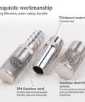 Beefy 304 Stainless Steel Hose Barb Filter With Mesh For Air Fuel And Fluids, 19mm Inlet, showing filter mesh and material details.