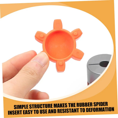 Hand holding Flexible Rubber Spider Insert For Plum Couplings 40mm Outer Diameter Heavy Duty Jaw Coupling Pad