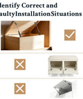 Correct installation of 2 Pack Soft Close Toy Box Hinges With Gas Strut Heavy Duty Lid Support for toy chests shown.