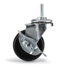 Heavy Duty Casters Set Of 4 With 1/4-20 Thread For Wire Shelving Racks Carts And Furniture, Includes Optional Adapters 5/16-18 3/8-16 M8 M10