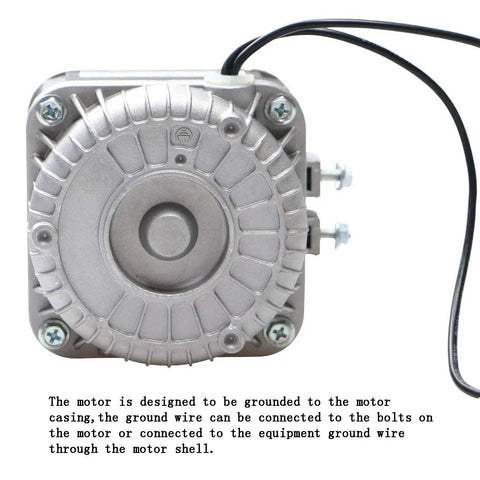 Back view of AC Shaded Pole Fan Motor 120V 60Hz 18W Output For Small Ventilation showing grounding connection bolts