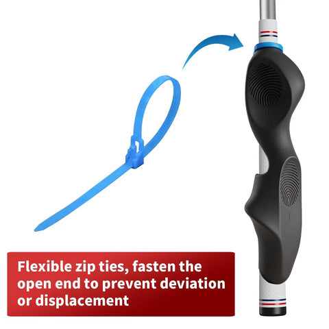 Silicone Full Coverage Golf Swing Grip Trainer For Right Handed Golfers with zip tie for securing grip to club