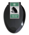 Soft Close Elongated Toilet Seat In Black With Quiet Close Lid, Contoured Comfort, Easy Install, Grip-Tight Bumpers in packaging