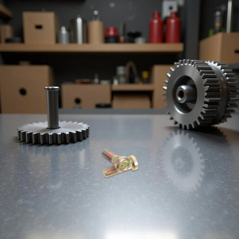 Secure Your Wheels With These 2 Pack M10 Wheel Lug Bolts Metal Studs Heavy Duty Replacement Hub Screws on a metal surface.